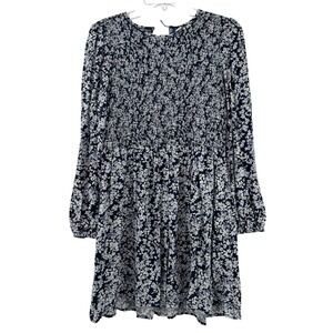 Old Navy Women Dress Smocked Size‎ Large Cottagecore Peasant Boho Fairy Preppy